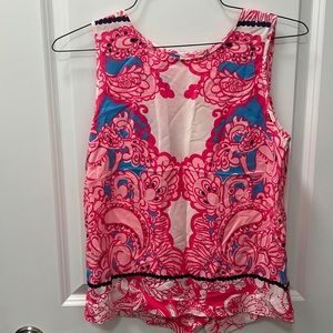 Lilly Pulitzer Style Number 48608. Silk top size S.